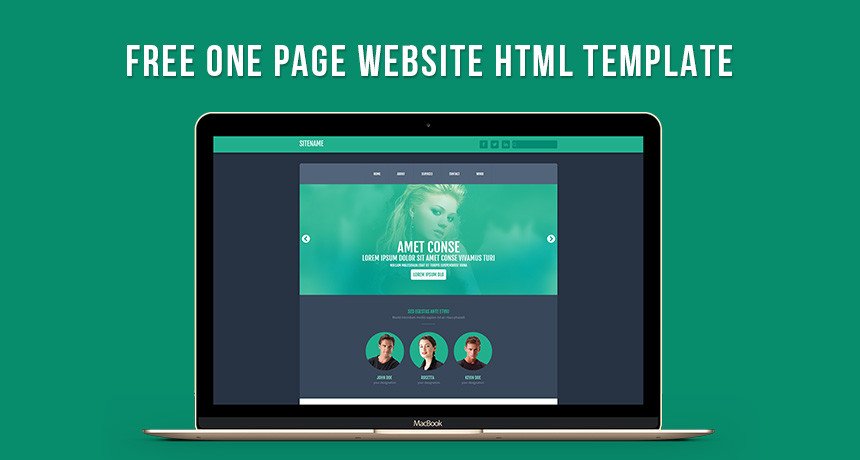 Free e Page Website HTML Template