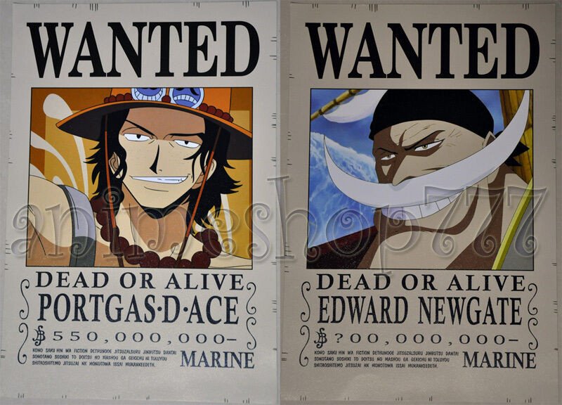 16 5"x11 4" e Piece Wanted Poster Cosplay Luffy Shanks