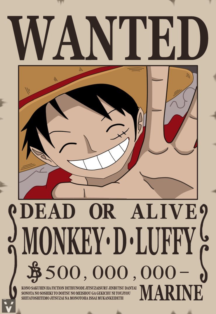 e Piece 801 Luffy New Wanted Poster by Vigarri on DeviantArt