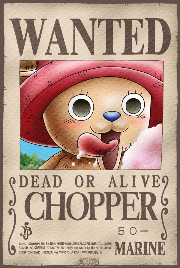 e Piece poster Wanted Chopper