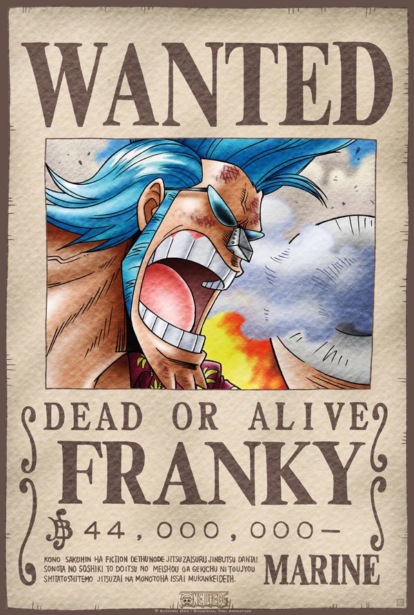 e Piece poster Wanted Franky
