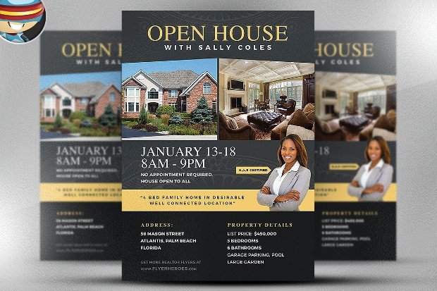 28 Open House Flyer Designs PSD Word EPS Download