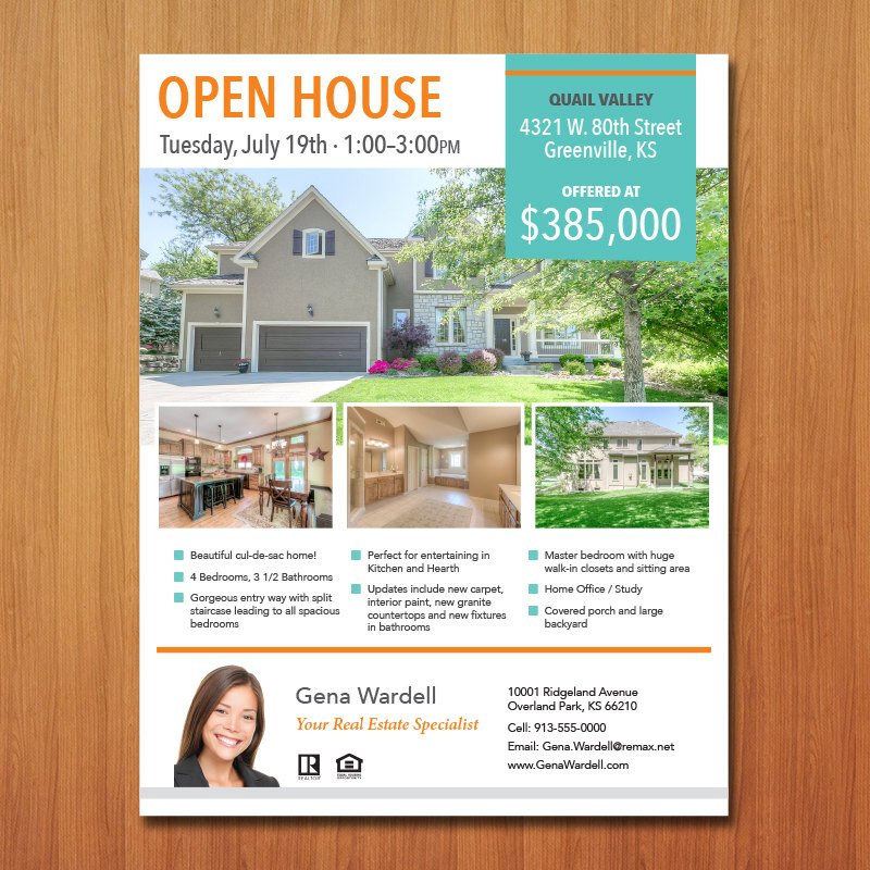 Real Estate Flyer Template Microsoft Publisher Word Apple