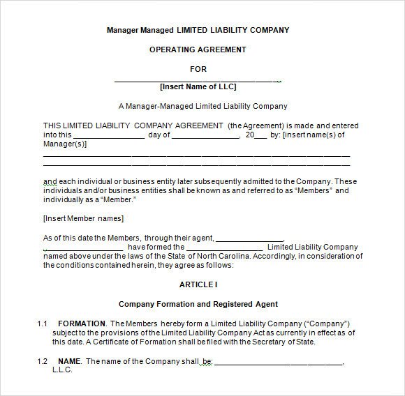LLC Operating Agreement 11 Download Free Documents in