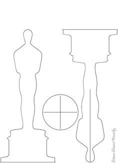 DIY Oscar Statue Paper Cut Out