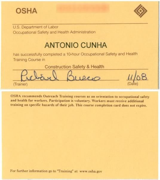 OSHA 10 hour Card by oisanteria