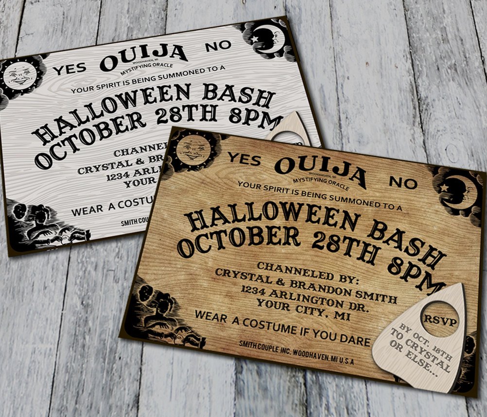 Ouija Board Halloween Party Invitations Digital