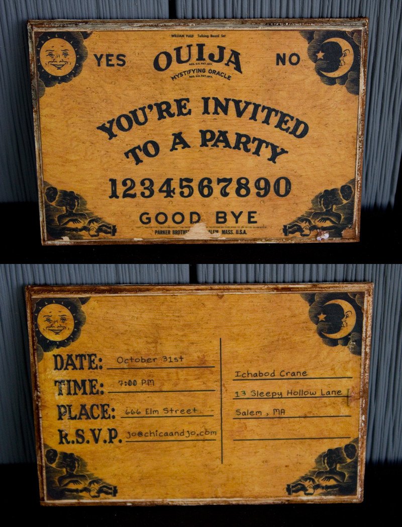 Ouija board party invitation