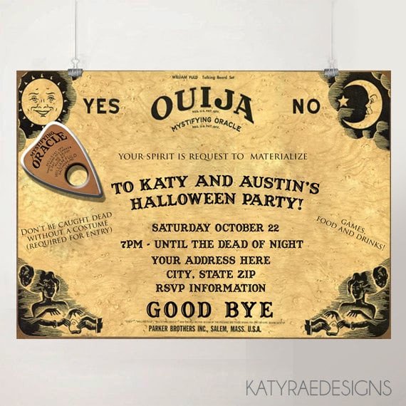 30 Ouija Board Invitation Template