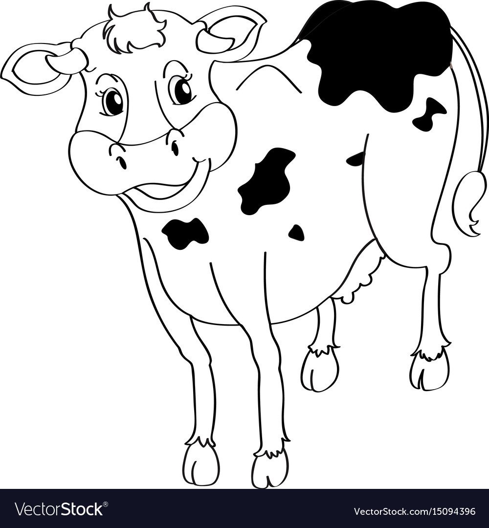 Animal outline for cow Royalty Free Vector Image