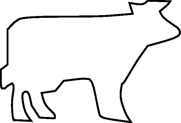 Cow Outline Clip Art at Clker vector clip art online