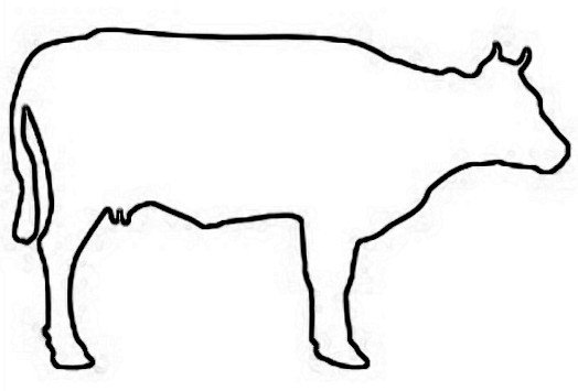 Cow Outline Cliparts