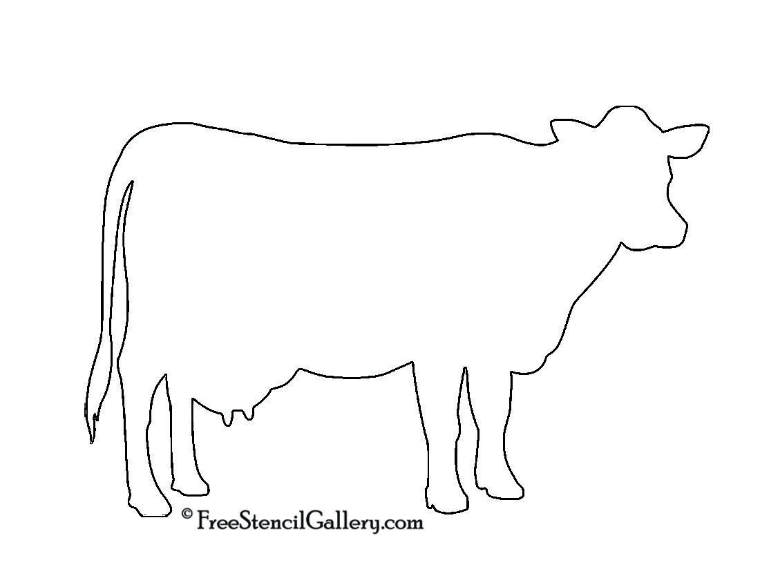 Cow Silhouette Stencil Future home