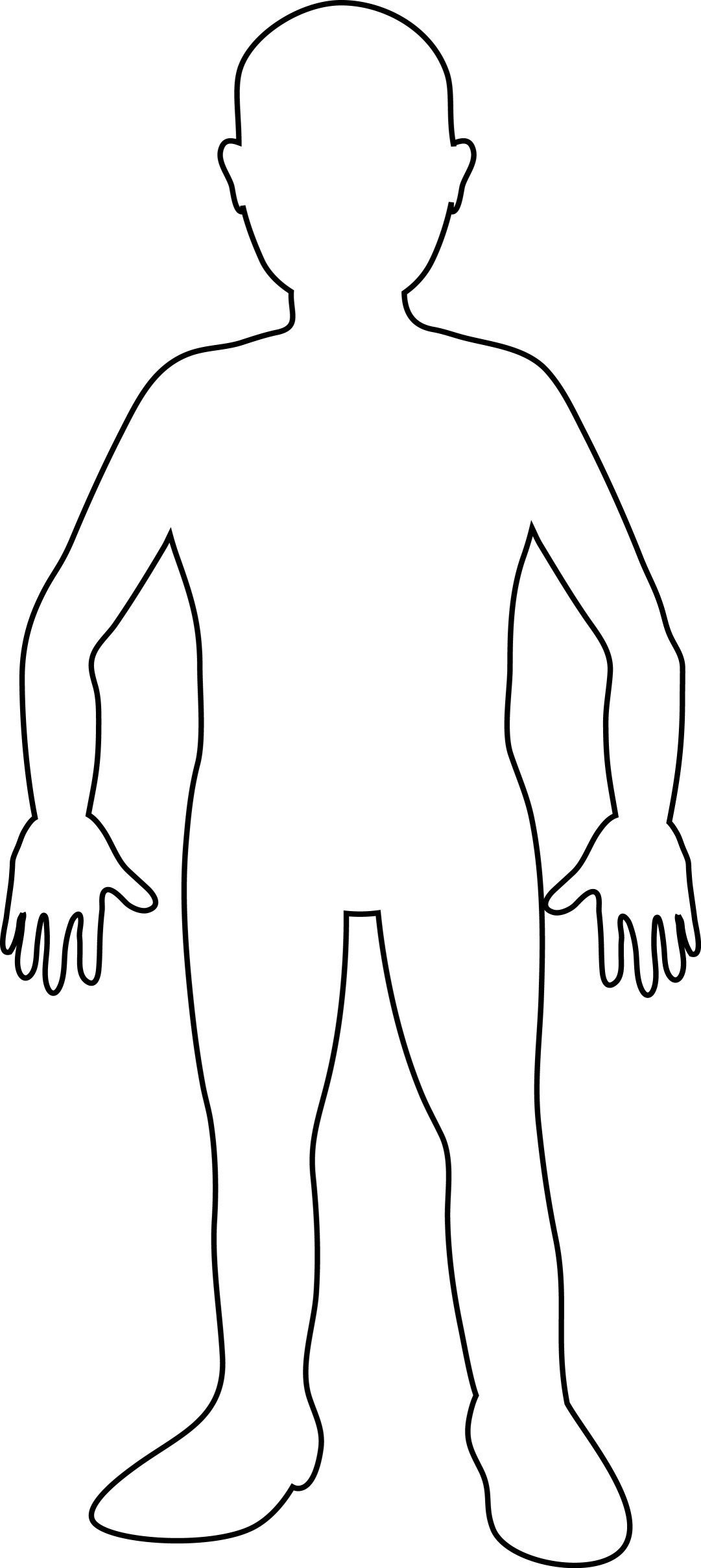 Free Human Outline Template Download Free Clip Art Free