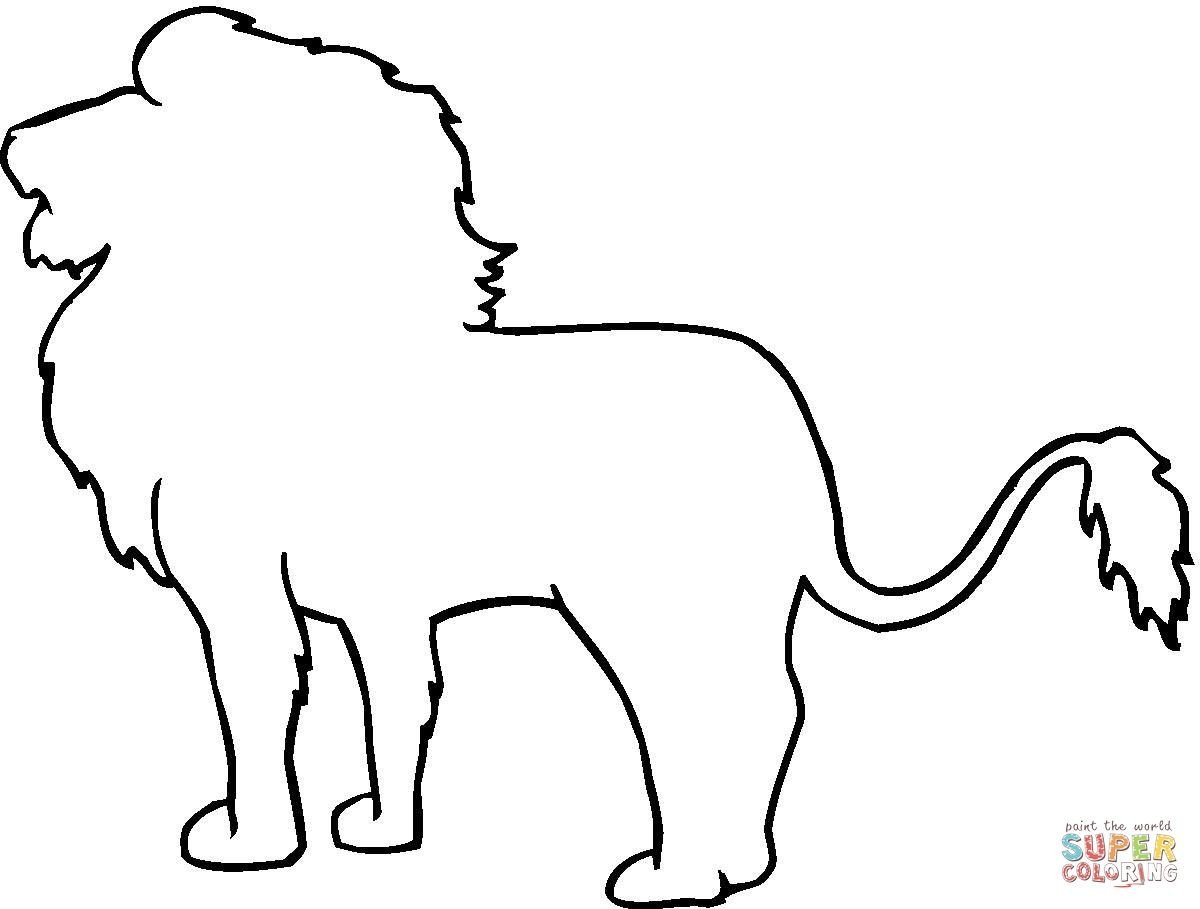 Outline Drawing A Lion Drawings Art Gallery