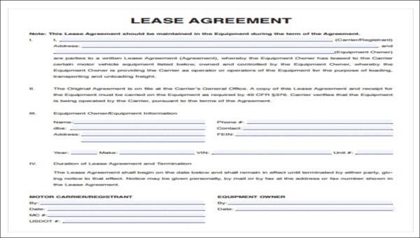 7 Owner Operator Lease Agreement Samples