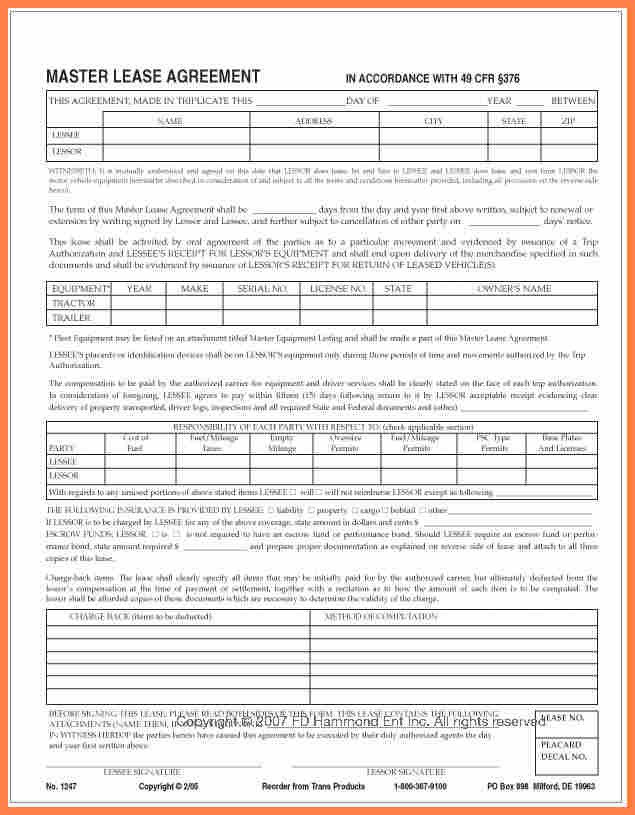7 owner operator lease agreement template