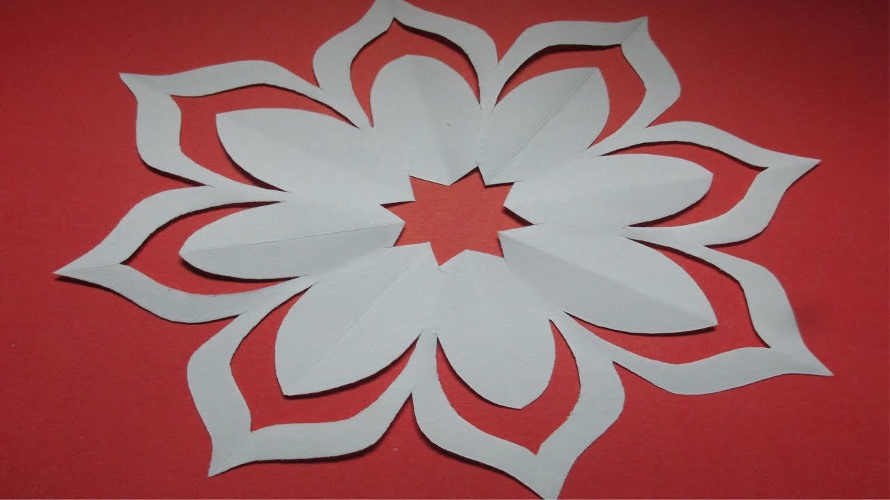 How to make simple & easy paper cutting flower designs