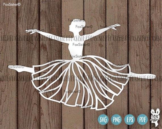 Ballerina SVG Papercut Template Ballet Dancer svg cut file