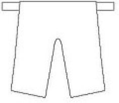 Pants pattern Use the printable outline for crafts