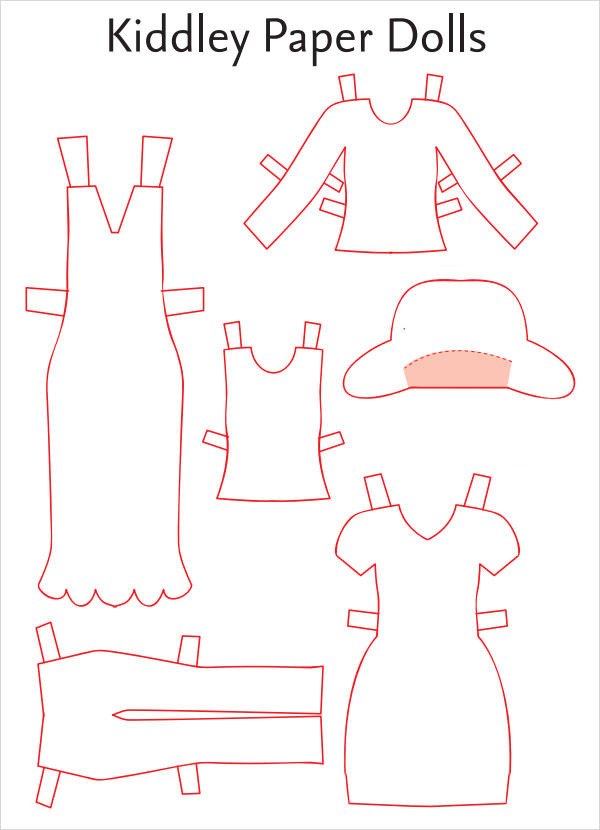Paper Doll Sample 7 Documents in PDF Word EPS