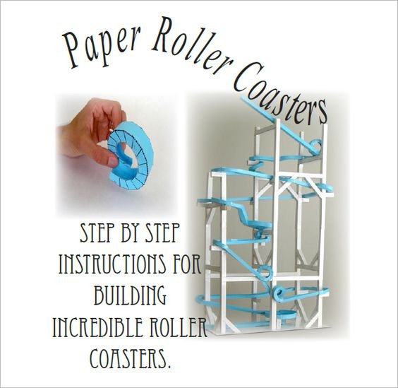 7 Paper Roller Coaster Templates Free Word PDF