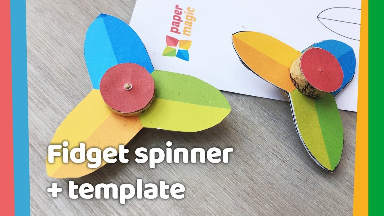 Easy DIY paper Fid Spinner for kids to do at home