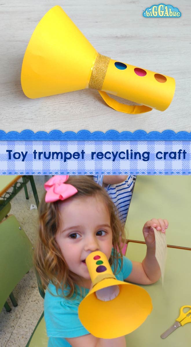 Cardboard Tube Toy Trumpet Craft Tea Time Monkeys