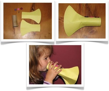 Preschool Crafts for Kids Easy Trumpet Music Craft
