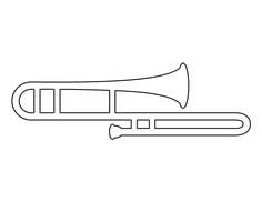 Trumpet pattern Use the printable outline for crafts