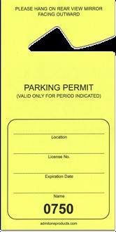 parking pass template