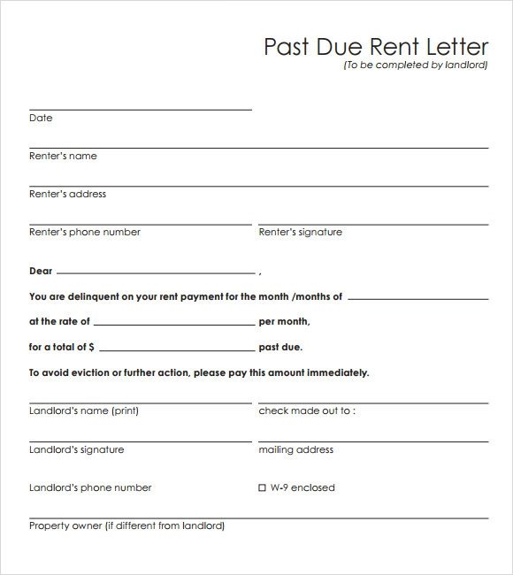 Past due Letter 8 Download Documents in PDF