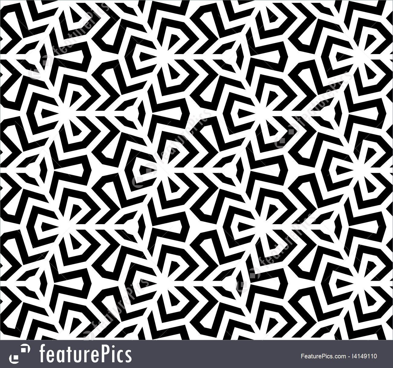 Abstract Patterns Seamless Black And White Geometric