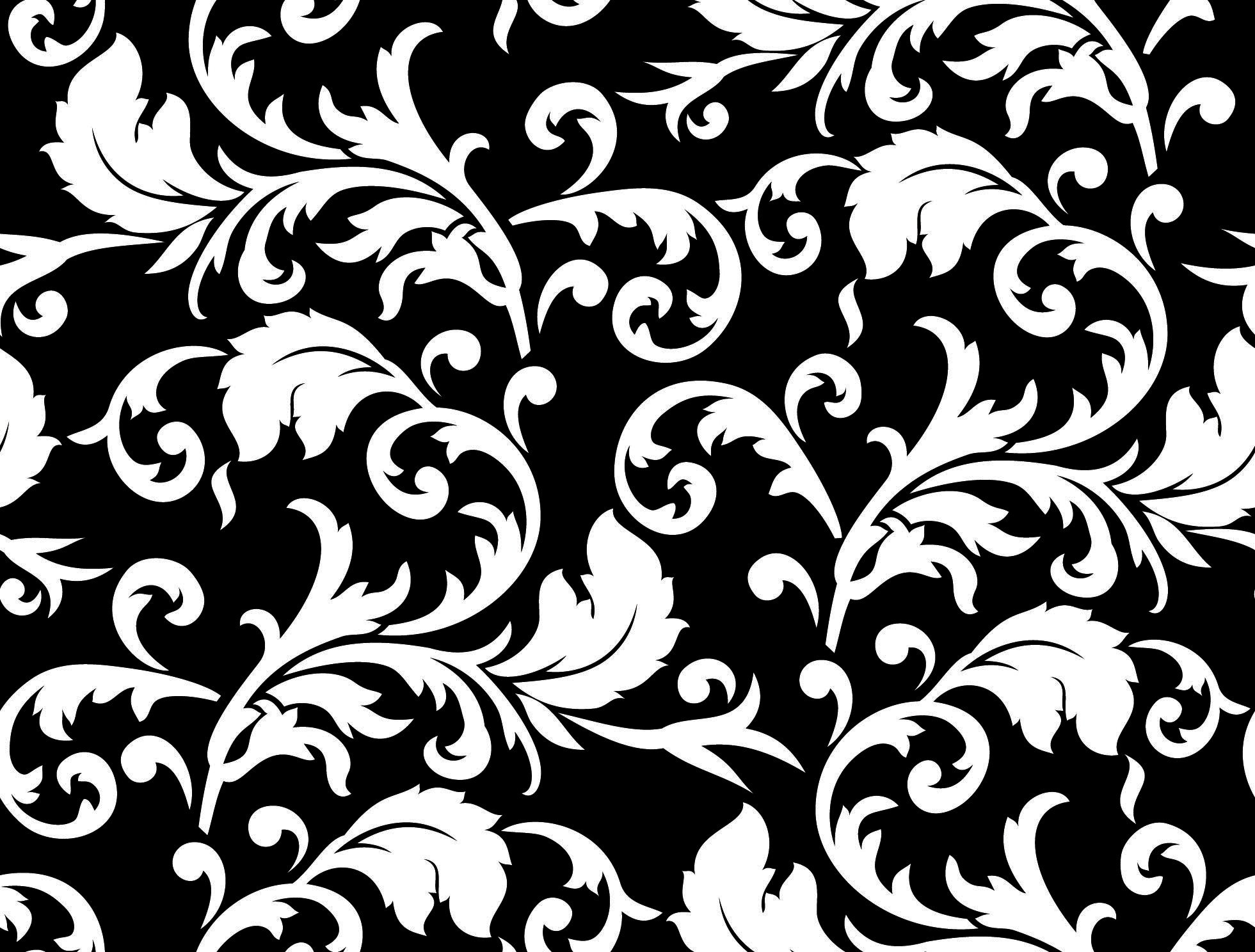 Black and White Floral Patterns