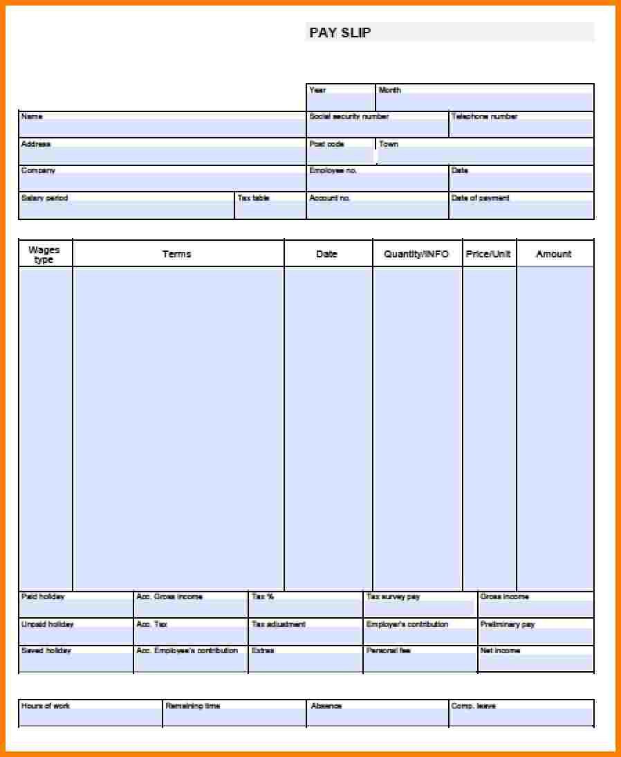 7 payroll check template excel