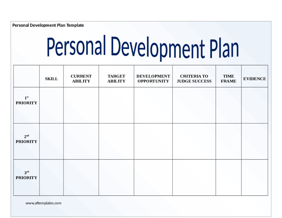 2019 Personal Development Plan Fillable Printable PDF
