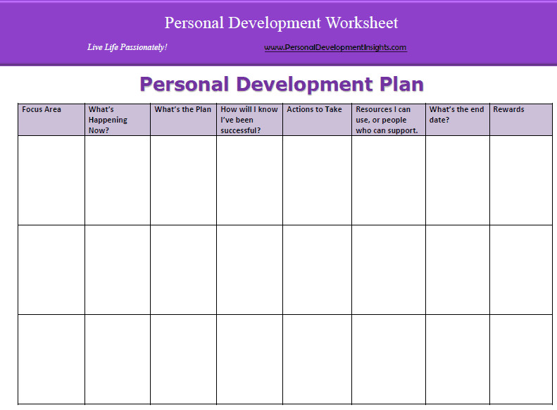 6 Personal Development Plan Templates Excel PDF Formats