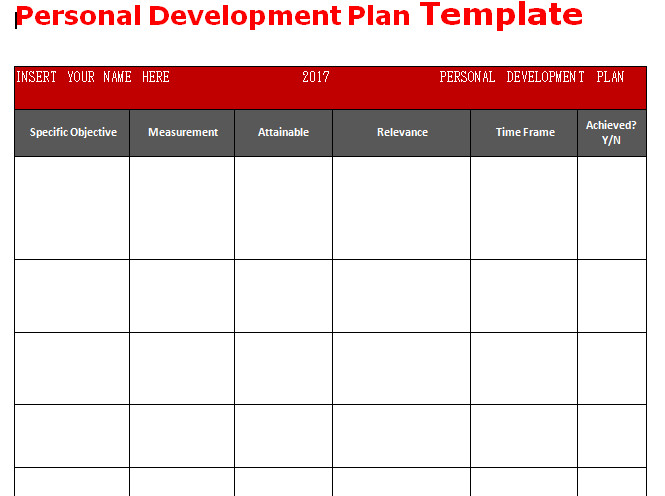 Get Personal Development Plan Template Word Microsoft