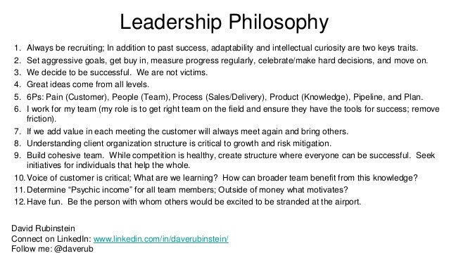 Leadership Philosophy