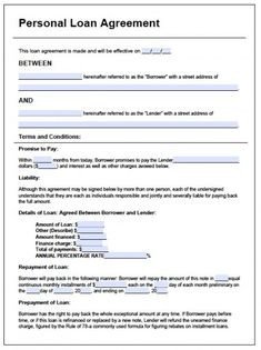Personal Loan Agreement