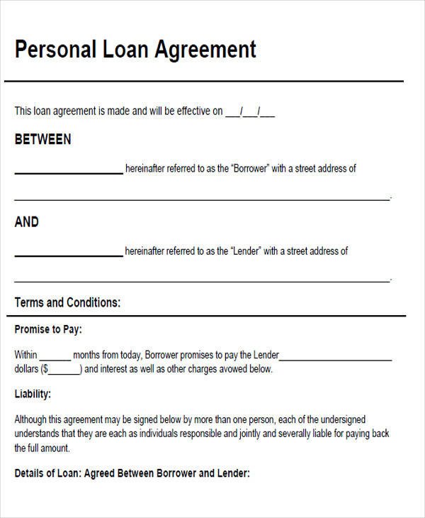 Agreement Form Sample