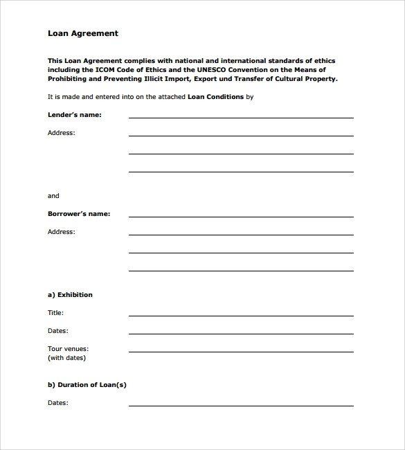Sample Loan Agreement 12 Free Documents Download in PDF