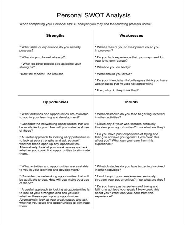 9 Employee SWOT Analysis Examples PDF Word