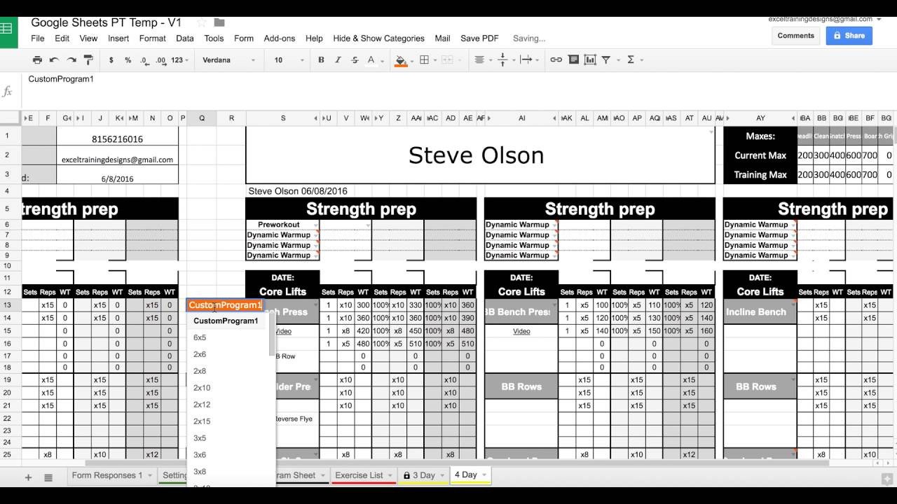 1 Save to PDF WIth Google Sheets Personal Training
