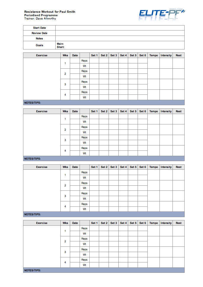 29 of Personal Trainer Assessment Template