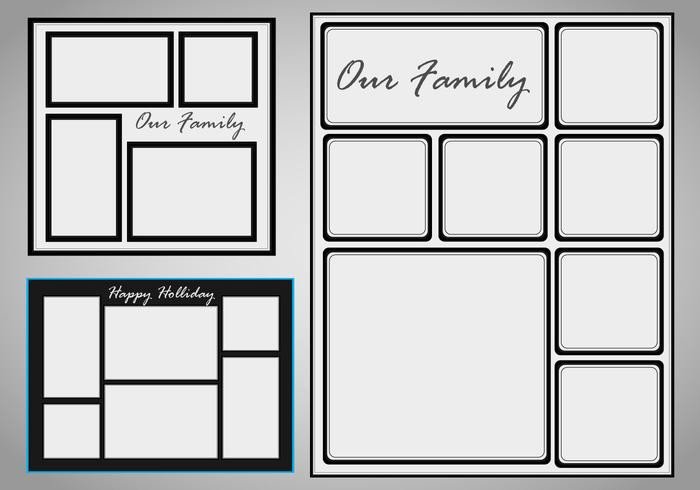 Collage Template Vector set Download Free Vector