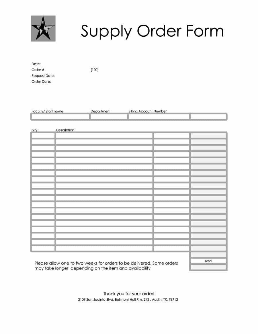 40 Order Form Templates [work order change order MORE]