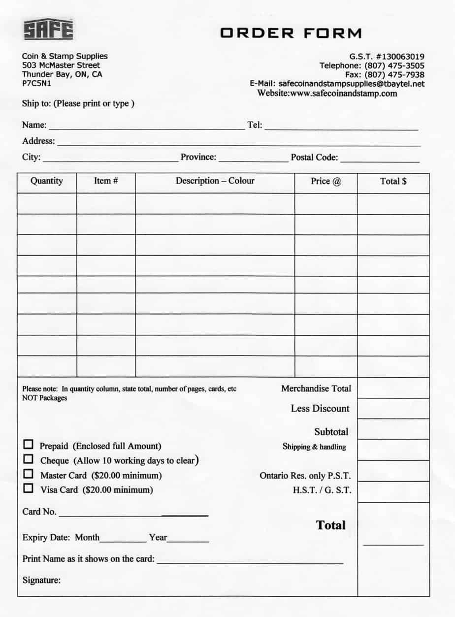 5 Free Order Form Templates Word Excel PDF Formats