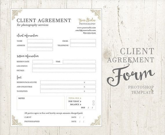 Client Agreement Form for graphers graphy