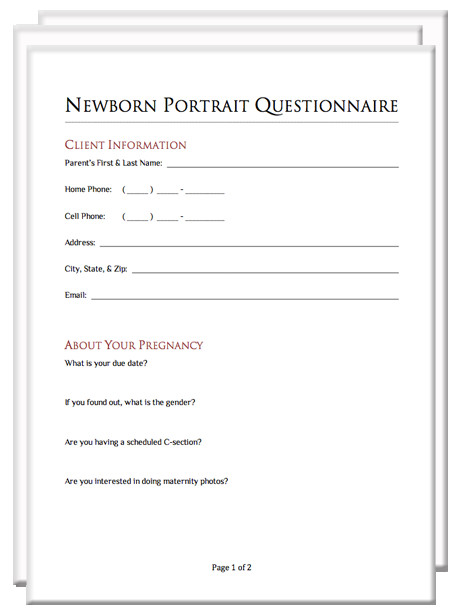 graphy Client Questionnaire Packet